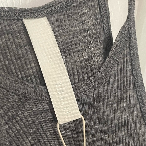 NEW DION LEE SEAMLESS LOOP TANK DRESS Medium Grey Ribbed Knit {$390} Medium - Picture 9 of 12